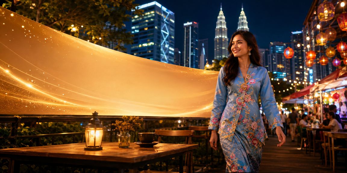 Wanita berbaju kurung menikmati permainan kasino di Kuala Lumpur dalam talian