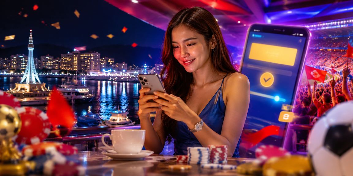 Peminat kriket Malaysia menggunakan telefon mudah alih untuk taruhan sukan